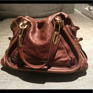 Chloe Paratay Brown Chocolate Medium Leather Bag